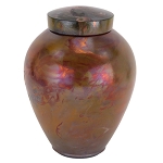 Tuscan Copper Raku Urn for Ashes