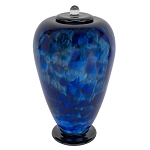 Bluefire Hand Blown Glass Cremation Urn