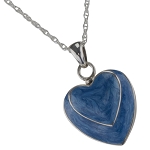 Two Hearts Blue Sky Pendant for Ashes