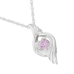 Remembered with Love Pendant and Necklace for Ashes - Pink