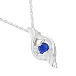 Remembered With Love Pendant and Necklace for Ashes - Blue