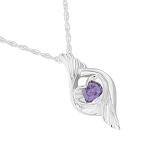 Remembered with Love Pendant and Necklace for Ashes - Purple