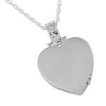 Silver Heart Companion Cremation Jewelry