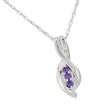 Infinity Purple Gemstone Cremation Jewelry