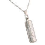 Etched Cylinder Pendant for Ashes