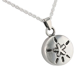 Silver Sand Dollar Pendant for Ashes