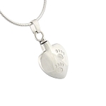 Two Paws Heart Cremation Jewelry