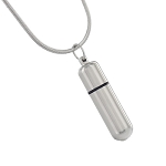 Silver Cylinder Cremation Jewelry