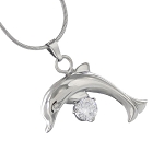 Dolphin Gemstone Cremation Jewelry