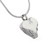Angel Wings Heart Cremation Jewelry
