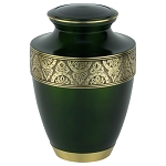Regent Green Brass Cremation Urn
