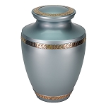 Augusta Pearl Gray Brass Urn 