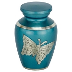 Classic Butterfly Keepsake Urn in Blue