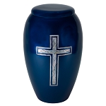 Blue Cross Cremation Urn