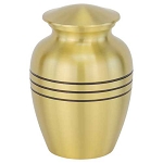 Classic Three Bands Gold Urn - Extra Small