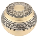 Gold Engraved Round Extra Small Urn