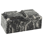 Ebony Cultured Marble Urn for Two