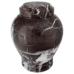 Burgundy Marble Cremation Urn