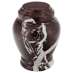 Burgundy Marble Extra Small Urn