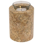 Beige Marble Tealight Urn - 4.5 Inches High