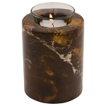 King Gold Marble Tealight Urn - 5.5 Inches High