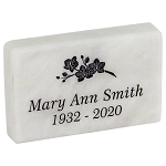 Marble Engravable Name Plate - Soft White