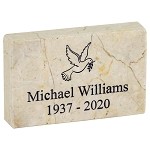 Marble Engravable Name Plate - Tan