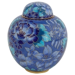 Azure Blue Cloisonne Extra Small Urn