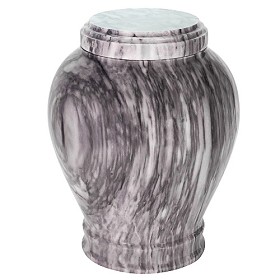 Wave Gray Marble Cremation Urn