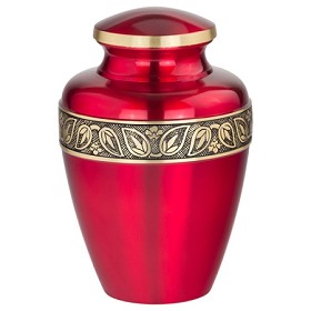 Ruby Red Brass Cremation Urn