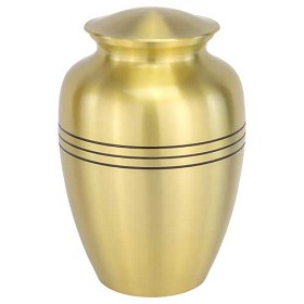 Classic Three Bands Urn in Gold - Extra Large
